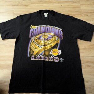 Lee Brand 2000 NBA Los Angeles Lakers Championship T Shirt Mens XL